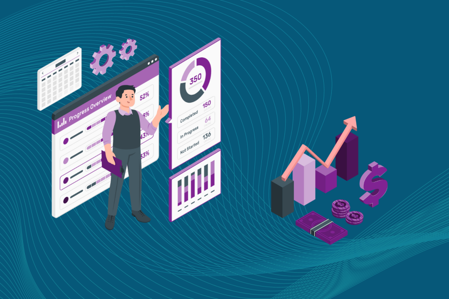 Immagine di un uomo che racconta dei grafici inerenti il monitoraggio dei costi